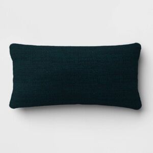 NEW Threshold 10" x 20" Dark Teal Variegated Solid Indoor/Outdoor Lumbar Pillow